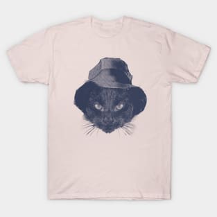 detective black cat T-Shirt